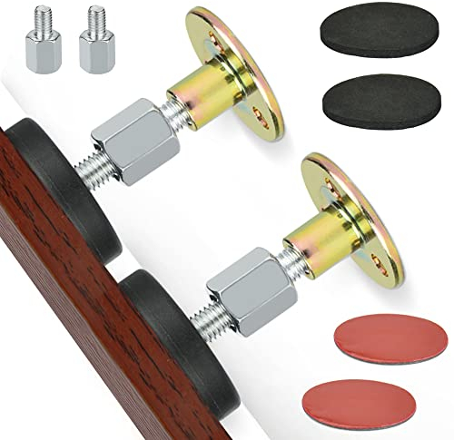 WETARENDA 2 Stücke Bett Abstandshalter Wand Eisen Bettrahmen Stopper Verstellbares Gewinde Bett Wand Stopper Kopfteil Bettstopper Anti Shake Tool Werkzeug für Betten Schränke Sofas