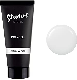 Didier Lab - Polygel Extra White - Strong Nail Gel Builder for Extension - Resistant to Damage - Hard as Acrylic - Strengthener - Long Lasting - For Professional and Beginners - LED Lamp - 30g