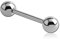 Pain-is-Art Hantel 2,0-10,0 mm aus 316L Chirurgenstahl in silber - Größenwahl - Piercing Straight Barbell (Dicke: 3,0 mm | Stablänge: 44 mm)