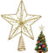 Abonda Weihnachtsbaum Goldstern - Metall Weihnachtsbaumspitze Drahtstern - Exquisites Handwerk zum Dekorieren von Weihnachtsbaum, Wohnzimmer, Bars, Restaurants, Büro und mehr
