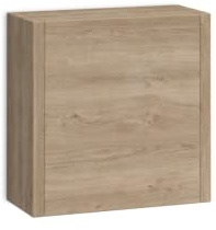 Joker Mueble Auxiliar de Baño Suspendido Cuadrado 1 Puerta con Cierre Amortiguado | Armario Baño Colgante 35cm x 34,9 x 17cm | Roble Natural