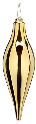 Inge Glas Weihnachtskugeln XXL Kunststoff Kugel Sterne 15cm 20cm & 30cm groß (Olive 30cm Gold)