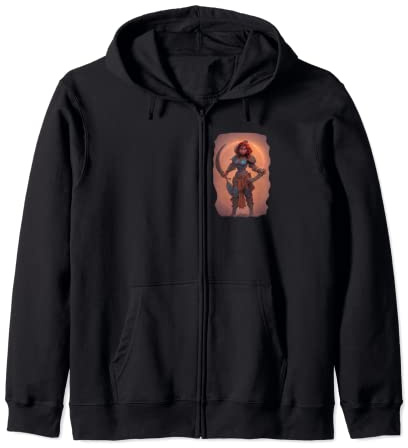 Moon Maiden Warrior Zip Hoodie