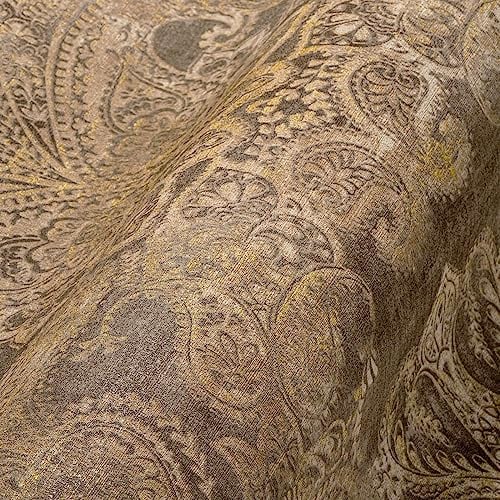 Livingwalls Travel Styles Non-Woven Wallpaper, Vintage Wallpaper in Brown and Beige, Oriental Wallpaper for Various Rooms, 10.05 m x 0.53 m