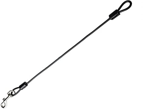 Hundeleine Chew Proof, 48 cm Kurz Hundekette Leine Bissfest, Kettenleine für Große und Kleine Hunde Training