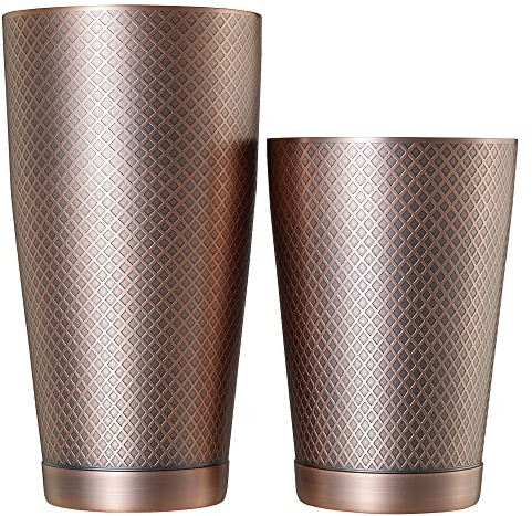 Barfly Ensemble shaker en treillis en diamant, cuivre antique