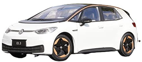 RCESSD Modelle sammeln 1:18 für Volkswagen ID.3 SUV Metallreplik Auto Druckguss fertige Modellauto Ornamente vollständig geöffnet Modell aus Druckguss (Farbe : Weiß)