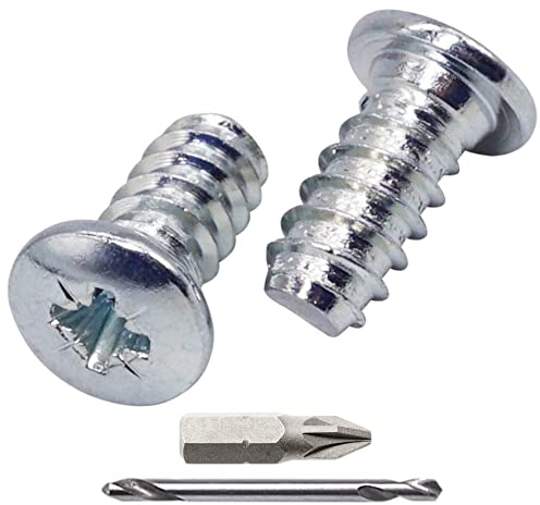 SKIR'CO (150 Stück) Verzinkte Euroschrauben 6,0 x 13 mm, Schubladenführungsschrauben, Flachkopfschrauben (Bohrer enthalten)