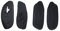 Bandes Décoratives Intérieures 4Pièces pour Golf 4 MK4 pour Jetta pour Bora 1999-2005 Seulement 3 Portes Voiture Microfibre Cuir Porte Panneau Couverture Garniture Protection (Couleur : Black-Red Lin