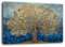 Quadro Moderno soggiorno ALBERO della VITA Astratto BLU oro Quadri moderni da Parete XXL grande Stampa su tela Canvas Decorazione Murale muro Arredo Camera da letto Salone (70x100 cm, 1)