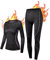 NOOYME Thermounterwäsche Damen Funktionsunterwäsche Damen Warm & Atmungsaktiv Funktionswäsche Damen Thermo Unterwäsche Dame Skiunterwäsche Damen, Integrierte Violett M