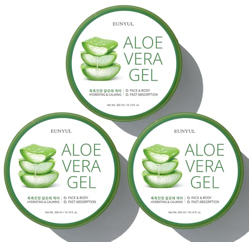 EUNYUL [PACK OF 3] Aloe Vera Soothing Gel 10. 14 fl. oz. / 300ml X 3EA Korean Skincare Body Care, After Sunburn