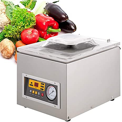 ZYJIX Vacuum Sealer Commercial Vacuum Packing Sealing Machine Automatic Food Package Device Desktop Food Sealer Machine(Color:Machine+100sealing Bags)