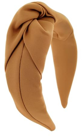 axy Eleganter Haarreif in modischem Design - Wunderschön Haarreifen Damen Stirnband Haarschmuck HRM3 (Orangebraun)