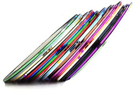 dijiusidy 30 Pieces Nail Art Sticker Removable Crafting Decorations Exquisite Striping Tape Manicure Line Strips Decor Supplies