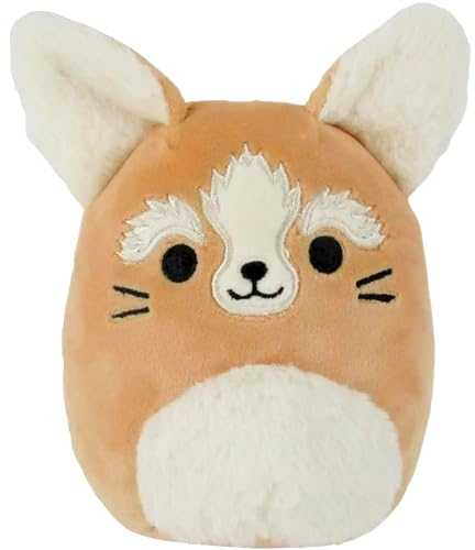 Squishmallows Offizielles Kellytoy 30,5 cm Squishy Soft Plush Toy Monochrome Wildlife Squad Katta The Fenec Fox