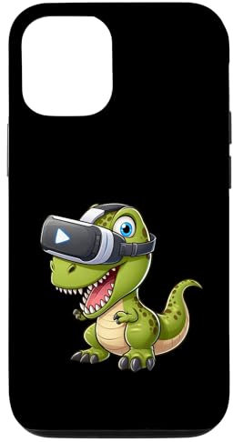 Hülle für iPhone 14 Lustiger Trex Dino Virtual Reality VR