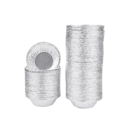 YDYAENIO Alu Grillschalen Grillpfanne 100 stücke Aluminium Folie Torte Pan Mini Topf Platte Zinn Pie Backen Torte Pan Tablett