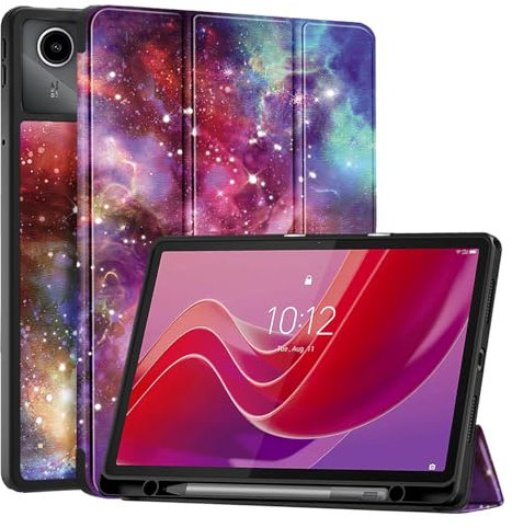 Vakarey per Lenovo Tab M11 Cover con Portapenne,Ultra Sottile Intelligente per Custodia Tablet Lenovo Tab M11,Via Lattea