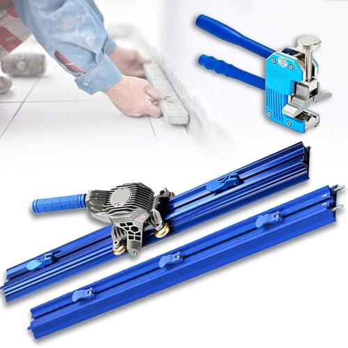 Dfdieratve Coupe-Carrelage, Coupe-Carrelage Manuel de 78 Pouces, Outils de Coupe-Carrelage avec Positionnement PréCis et Rail Simple et Support en Caoutchouc AntidéRapant, Coupe-Carrelage