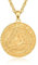KATHLU Hexenkette für Frauen Hexenknoten Anhänger Tetragrammaton Hekate Halskette Lilith Halskette Pentagramm Dreifachmond Göttinnen-Schmuck (C-Seal of Solomon(GOLD))