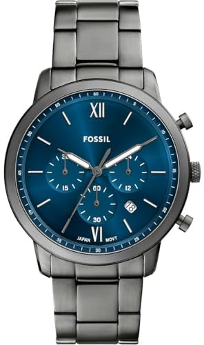 Fossil Herren Analog Quarz Uhr mit Edelstahl Armband FS6111
