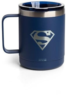 Smartshake Bohtal Insulated Coffee Mug 12 oz, Double Wall Vacuum Insulated Mug with Lid, Leakproof BPA-Free Stainless Steel Coffee Cup, Travel Mug for Hot & Cold Beverages (Superman)