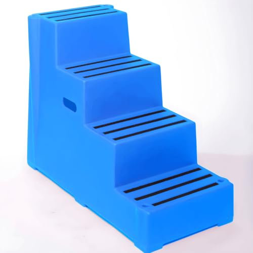 4 Tread Heavy Duty Safety Steps Moulded Plastic 260KG Capacity Industrial Anti Slip Footstep Warehouse Equestrian Platforms