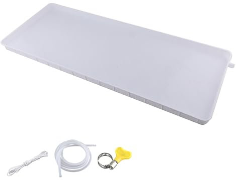 YCYHXJB Abflusswanne Abtropfschale, Auffangwanne mit Universal Ablaufset, ideal für Split-Klimaanlagen mit Wärmepumpe für den Innen- und Außenbereich(81.5x33x3 cm/32x13x1.2 in)