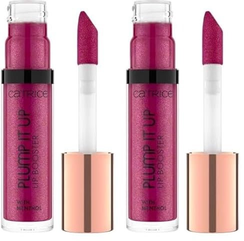 Catrice Plump It Up Lip Booster, Nr. 110, Pink, volumengebend, kühlend, vergrößernd, glänzend, vegan, ohne Konservierungsstoffe, ohne Parabene, ohne Mikroplastikpartikel, 2er Pack (3.5ml)