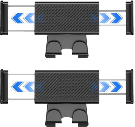 Lot de 2 pour Tesla Model 3/Y Support Tablette Voiture Appuie Tete - Réglable à 360° - Universel Support Tablette Voiture pour Tablettes de 5,5 à 11 Pouces, iPad Galaxy iPhone Téléphones Android