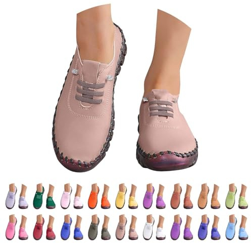 Zapatillas Deportivas Mujer Negras Comodas Pretty Zapatos Deportivos Slip on Ligeros Clasico Moda Sneakers con Cordones Entretiempo Antideslizante Mocasines Barefoot Casual para Correr Atlético