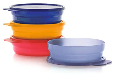 Tupperware Microwave Cereal Bowls, Set of 4