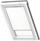 VELUX Original Verdunkelungsrollo (DKL), Silberne Seitenschienen, Y87, Uni Weiß