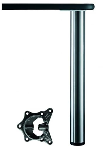 Stützfuß -Alto- 87cm Durchmesser 60mm Chrom glänzend Tischbein höhenverstellbar Tragkraft max. 150 Kg
