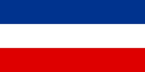 magFlags Bandiera Large Yugoslavia 1992–2003 | En Federal Republic of Yugoslavia | bandiera paesaggio | 1.35 m² | 80x160cm