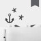 WANDKINGS Wandtattoo Maritim - A4 Set 21 x 30 cm - Dunkelgrau - 35 Farben zur Wahl