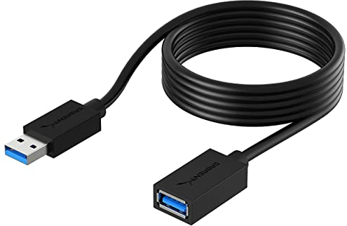 SABRENT Rallonge USB 3.2, câble d'extension USB mâle A vers femelle A (1.8M) super vitesse 5Gbps pour PS5, PS4, pc gamer, clé USB, clavier, scanner, hub USB, disque dur externe, et plus (CB-3060)