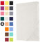 Heim24h Spannbettlaken 180x200cm bis 30 cm, Weiß, 100% Baumwolle Bettlaken, Öko Tex Zertifiziert Jersey Spannbetttuch