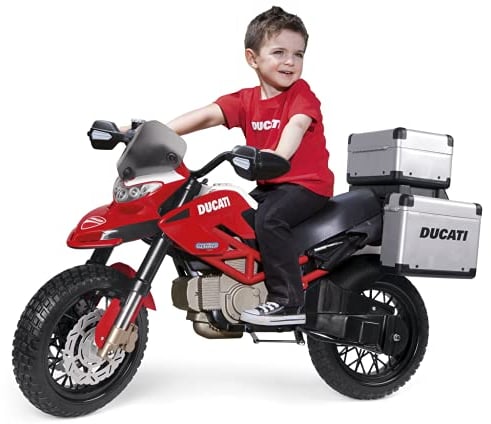 Peg Perego IGMC0023 Ducati Enduro Motorrad, Plain Red, 120 x 66.5 x 71 cm