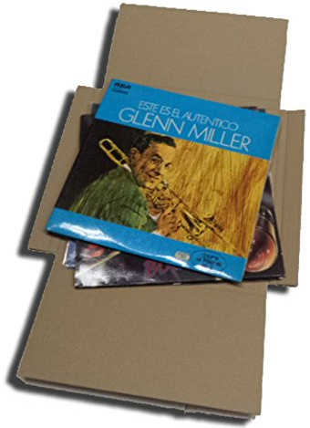 CUIDATUMUSICA 25 Cajas DE Carton Cruz Embalaje Y Envio para Enviar DE 1 A 3 Discos DE Vinilo LP (Los Discos Grandes) - Ref. 1797 -