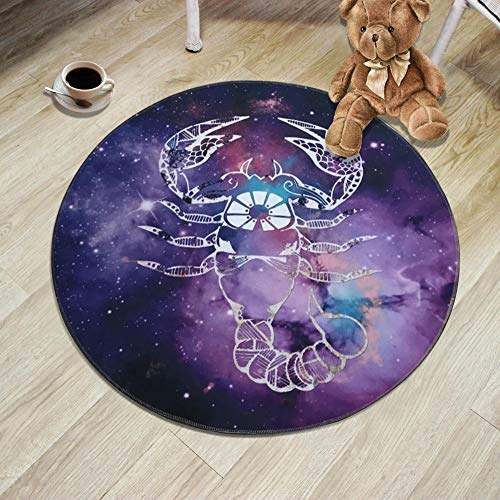 YQZS Runder Teppich Kids Decor Teppiche Skorpion Super Weiche Nachttisch Computer Stuhl Bodenmatte,Diamètre120cm