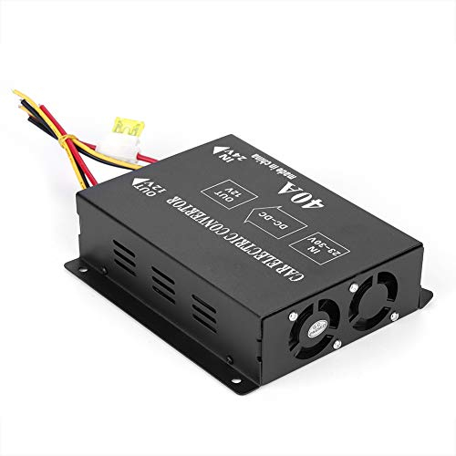 DC 24V zu 12V Spannungswandler Stromrichter 40A 480W Auto Netzteil Wandler Konverter Abwärtstransformator Transformator Trafo Step Down Adapter Konverter für Auto PKW LKW Kfz Motor Boot