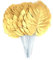 Shiwaki 20 pièces Feuilles de Palmier doré Feuilles de Palmier Tropical artificielles pour hawaïen Luau décoration de fête décoration de la Maison
