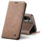 Chocoyi Coque Cuir pour Xiaomi Redmi Note 10 4G/ Note 10S, Protection Housse en Cuir PU Portefeuille,Fermeture Magnétique,Fentes pour Cartes,Fonction de Support.-Brun
