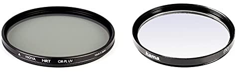 Hoya PLCHRT62 Filtre Polarisant Circulaire HRT Ø 62.0 mm & Hama Filtre UV (Anti-UV et Protection, Compensation 2X, Traitement antireflet, pour objectifs d'appareils Photo 62 mm, O-Haze, traité) Noir