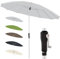 Doppler Sonnenschirm für den Garten Asia Look SL-AZ Auto Tilt 250cm Hellgrau I Gartenschirm knickbar I Kurbelschirm mit UV-Schutz 50+ I Kurbelschirm aus Aluminium I regenabweisendes Polyester-Dach
