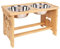 Raised Dog Bowls For Large Dog, Elevated Dog Bowl Bamboo Stand, Dog Bowls Stand With 2 Stainless Steel Bowls By Nothing Burger