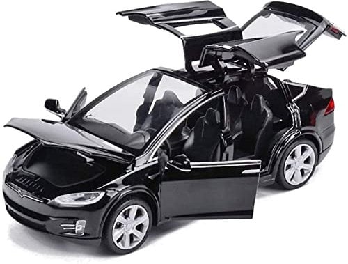 SovZovy Model Cars, model car Tesla Model X 1:32 scale, Car Model Toy Car Alloy Pull Back Cars With Sound and Light Kids Toys Scale