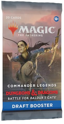 Magic The Gathering Gathering D&D Battle for Baldurs Gate Commander Legends Booster, Multicolor, 2.6 x 0.3 x 4.8 Inches (Wizards of The Coast MTG_CL_BALDUR_Sing_Draft)
